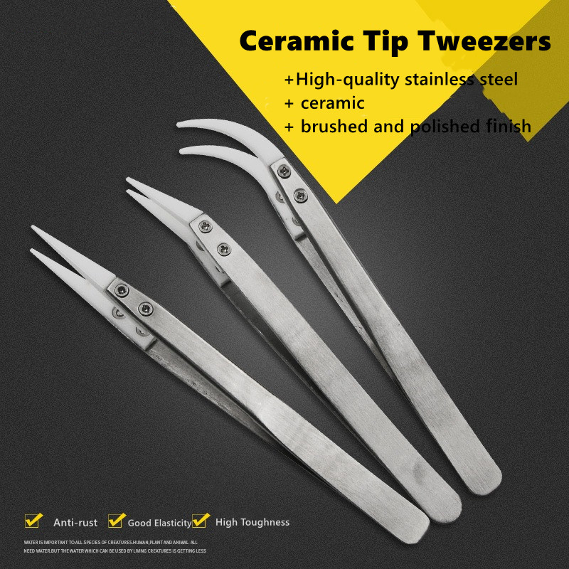 Smd Tweezer Set - Jeu de pincettes en céramique résistantes